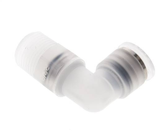 10mm x R3/8'' 90 graden L-verbinding PA Insteekfitting Buitendraad Draaibaar EPDM/PTFE