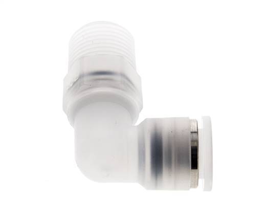 10mm x R3/8'' 90 graden L-verbinding PA Insteekfitting Buitendraad Draaibaar EPDM/PTFE