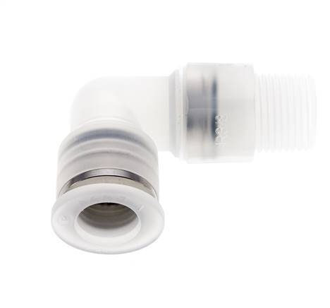 12mm x R3/8'' 90 graden L-verbinding PA Insteekfitting Buitendraad Draaibaar EPDM/PTFE