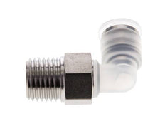 6mm x R1/4'' 90 graden L-verbinding PA/RVS Insteekfitting Buitendraad Draaibaar EPDM/PTFE