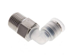 6mm x R1/4'' 90 graden L-verbinding PA/RVS Insteekfitting Buitendraad Draaibaar EPDM/PTFE