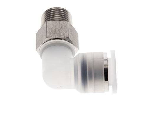 12mm x R3/8'' 90 graden L-verbinding PA/RVS Insteekfitting Buitendraad Draaibaar EPDM/PTFE