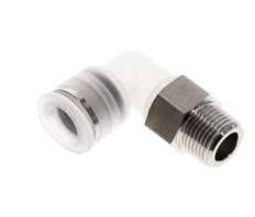 12mm x R3/8'' 90 graden L-verbinding PA/RVS Insteekfitting Buitendraad Draaibaar EPDM/PTFE