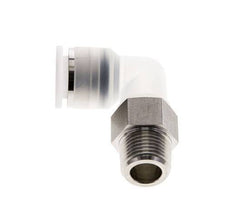 12mm x R3/8'' 90 graden L-verbinding PA/RVS Insteekfitting Buitendraad Draaibaar EPDM/PTFE