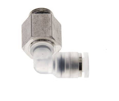4mm x G1/8'' 90 graden L-verbinding PA/RVS Insteekfitting Buitendraad Draaibaar EPDM