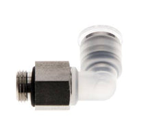 6mm x G1/8'' 90 graden L-verbinding PA/RVS Insteekfitting Buitendraad Draaibaar EPDM