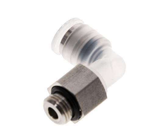6mm x G1/8'' 90 graden L-verbinding PA/RVS Insteekfitting Buitendraad Draaibaar EPDM