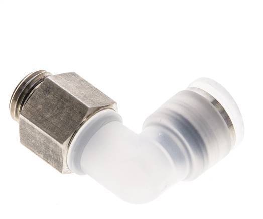 10mm x G1/4'' 90 graden L-verbinding PA/RVS Insteekfitting Buitendraad Draaibaar EPDM