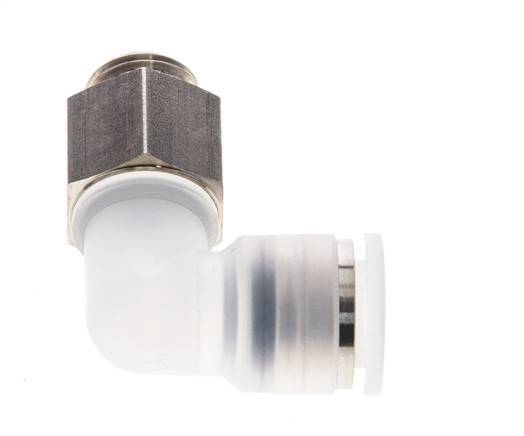 10mm x G1/4'' 90 graden L-verbinding PA/RVS Insteekfitting Buitendraad Draaibaar EPDM