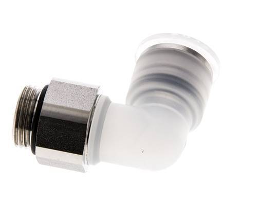12mm x G3/8'' 90 graden L-verbinding PA/RVS Insteekfitting Buitendraad Draaibaar EPDM