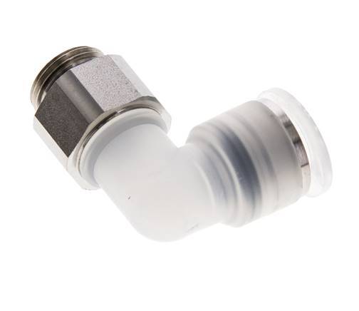 12mm x G3/8'' 90 graden L-verbinding PA/RVS Insteekfitting Buitendraad Draaibaar EPDM