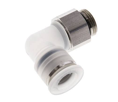 12mm x G3/8'' 90 graden L-verbinding PA/RVS Insteekfitting Buitendraad Draaibaar EPDM