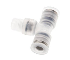 6mm x R1/8'' inline T-stuk PA Insteekfitting Buitendraad FDA Draaibaar EPDM