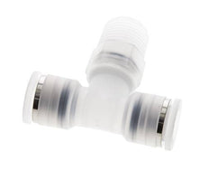 10mm x R3/8'' inline T-stuk PA Insteekfitting Buitendraad FDA Draaibaar EPDM