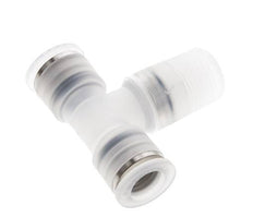 10mm x R3/8'' inline T-stuk PA Insteekfitting Buitendraad FDA Draaibaar EPDM