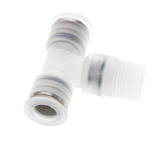 10mm x R3/8'' inline T-stuk PA Insteekfitting Buitendraad FDA Draaibaar EPDM