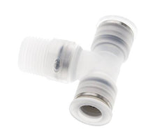 10mm x R3/8'' inline T-stuk PA Insteekfitting Buitendraad FDA Draaibaar EPDM