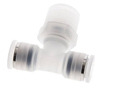 10mm x R1/2'' inline T-stuk PA Insteekfitting Buitendraad FDA Draaibaar EPDM