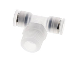 10mm x R1/2'' inline T-stuk PA Insteekfitting Buitendraad FDA Draaibaar EPDM