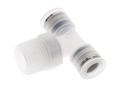 10mm x R1/2'' inline T-stuk PA Insteekfitting Buitendraad FDA Draaibaar EPDM