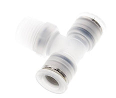 12mm x R1/2'' inline T-stuk PA Insteekfitting Buitendraad FDA Draaibaar EPDM