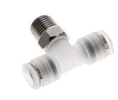 8mm x R1/4'' inline T-stuk PA/RVS Insteekfitting Buitendraad FDA Draaibaar EPDM