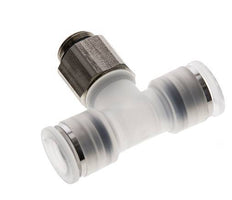 10mm x G1/4'' inline T-stuk PA/RVS Insteekfitting Buitendraad FDA Draaibaar EPDM