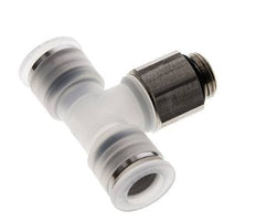 10mm x G1/4'' inline T-stuk PA/RVS Insteekfitting Buitendraad FDA Draaibaar EPDM