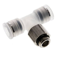 10mm x G1/4'' inline T-stuk PA/RVS Insteekfitting Buitendraad FDA Draaibaar EPDM