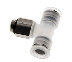10mm x G1/4'' inline T-stuk PA/RVS Insteekfitting Buitendraad FDA Draaibaar EPDM