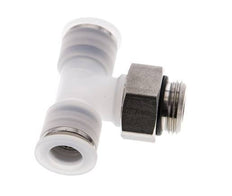 10mm x G3/8'' Inline Tee Push-in Fitting with Male Threads PA/Stainless Steel EPDM FDA Rotatable