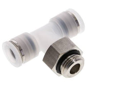 10mm x G3/8'' Inline Tee Push-in Fitting with Male Threads PA/Stainless Steel EPDM FDA Rotatable