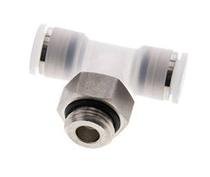 10mm x G3/8'' Inline Tee Push-in Fitting with Male Threads PA/Stainless Steel EPDM FDA Rotatable