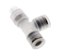 8mm x R1/8'' rechte hoek T-stuk PA Insteekfitting Buitendraad FDA Draaibaar EPDM