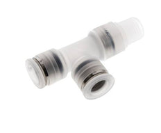 10mm x R1/4'' rechte hoek T-stuk PA Insteekfitting Buitendraad FDA Draaibaar EPDM