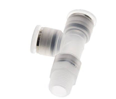 12mm x R3/8'' rechte hoek T-stuk PA Insteekfitting Buitendraad FDA Draaibaar EPDM