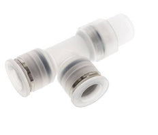 12mm x R3/8'' rechte hoek T-stuk PA Insteekfitting Buitendraad FDA Draaibaar EPDM