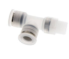 12mm x R3/8'' rechte hoek T-stuk PA Insteekfitting Buitendraad FDA Draaibaar EPDM