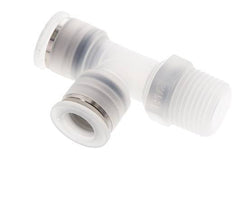 12mm x R1/2'' rechte hoek T-stuk PA Insteekfitting Buitendraad FDA Draaibaar EPDM