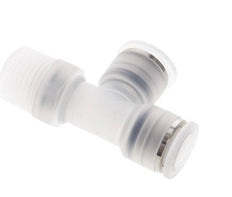 12mm x R1/2'' rechte hoek T-stuk PA Insteekfitting Buitendraad FDA Draaibaar EPDM