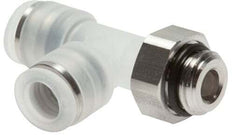 8mm x G1/4'' rechte hoek T-stuk PA/RVS Insteekfitting Buitendraad FDA Draaibaar EPDM
