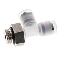 6mm x G1/4'' Right Angle Tee Push-in Fitting with Male Threads PA/Stainless Steel EPDM FDA Rotatable