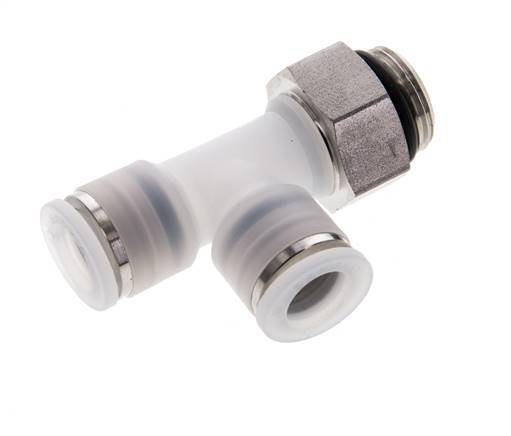 10mm x G3/8'' Right Angle Tee Push-in Fitting with Male Threads PA/Stainless Steel EPDM FDA Rotatable