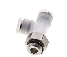 10mm x G3/8'' Right Angle Tee Push-in Fitting with Male Threads PA/Stainless Steel EPDM FDA Rotatable