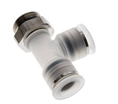 12mm x G1/2'' rechte hoek T-stuk PA/RVS Insteekfitting Buitendraad FDA Draaibaar EPDM