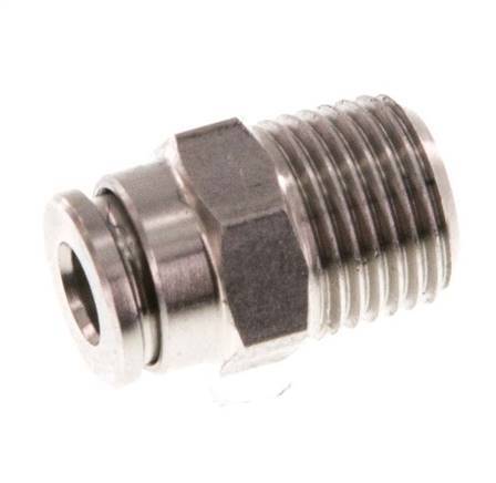 4mm x R1/8'' Push-in Fitting with Male Threads Stainless Steel FKM