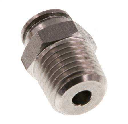 6mm x R1/4'' RVS Insteekfitting Buitendraad FKM
