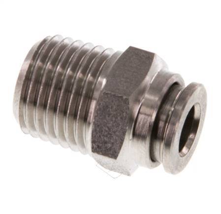 6mm x R1/4'' RVS Insteekfitting Buitendraad FKM