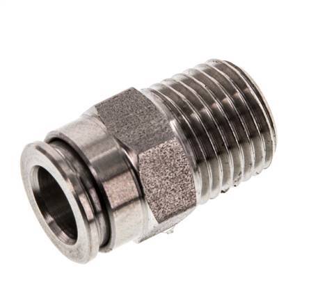 8mm x R1/4'' RVS Insteekfitting Buitendraad FKM