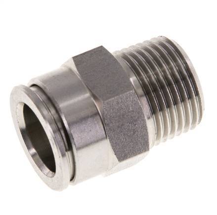 12mm x R3/8'' RVS Insteekfitting Buitendraad FKM